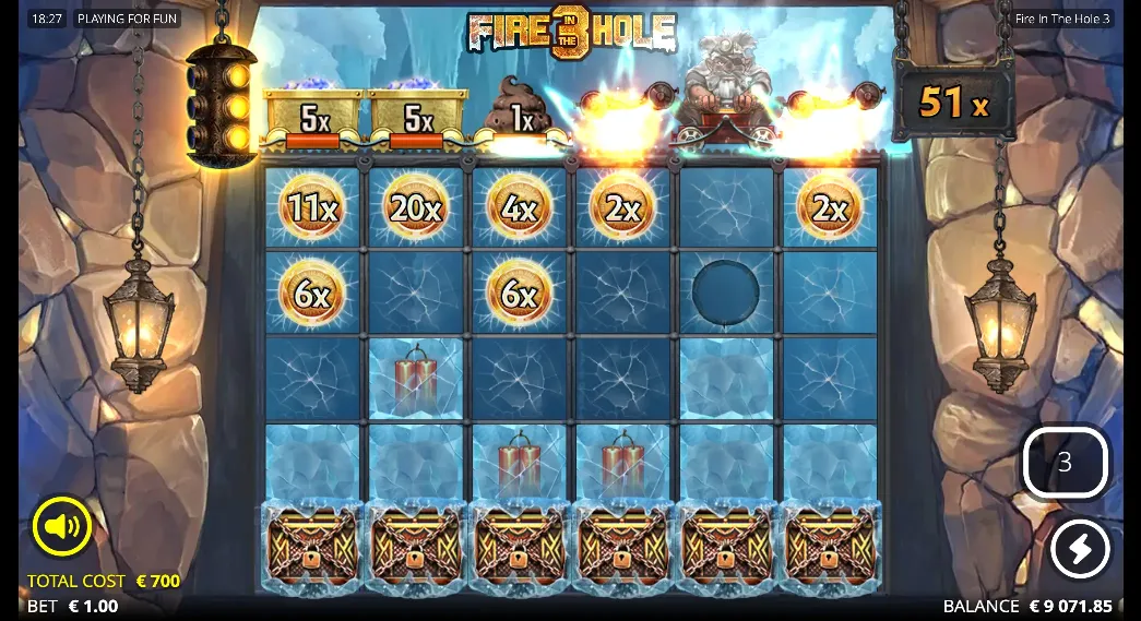 Fire In The Hole 3 xBomb Wild Multiplier